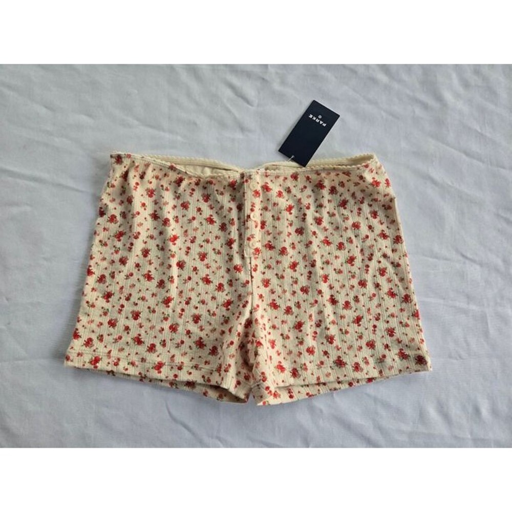 PARKE X Target Cream Floral Bike Shorts Lounge Shorts - Womens SMALL NEW